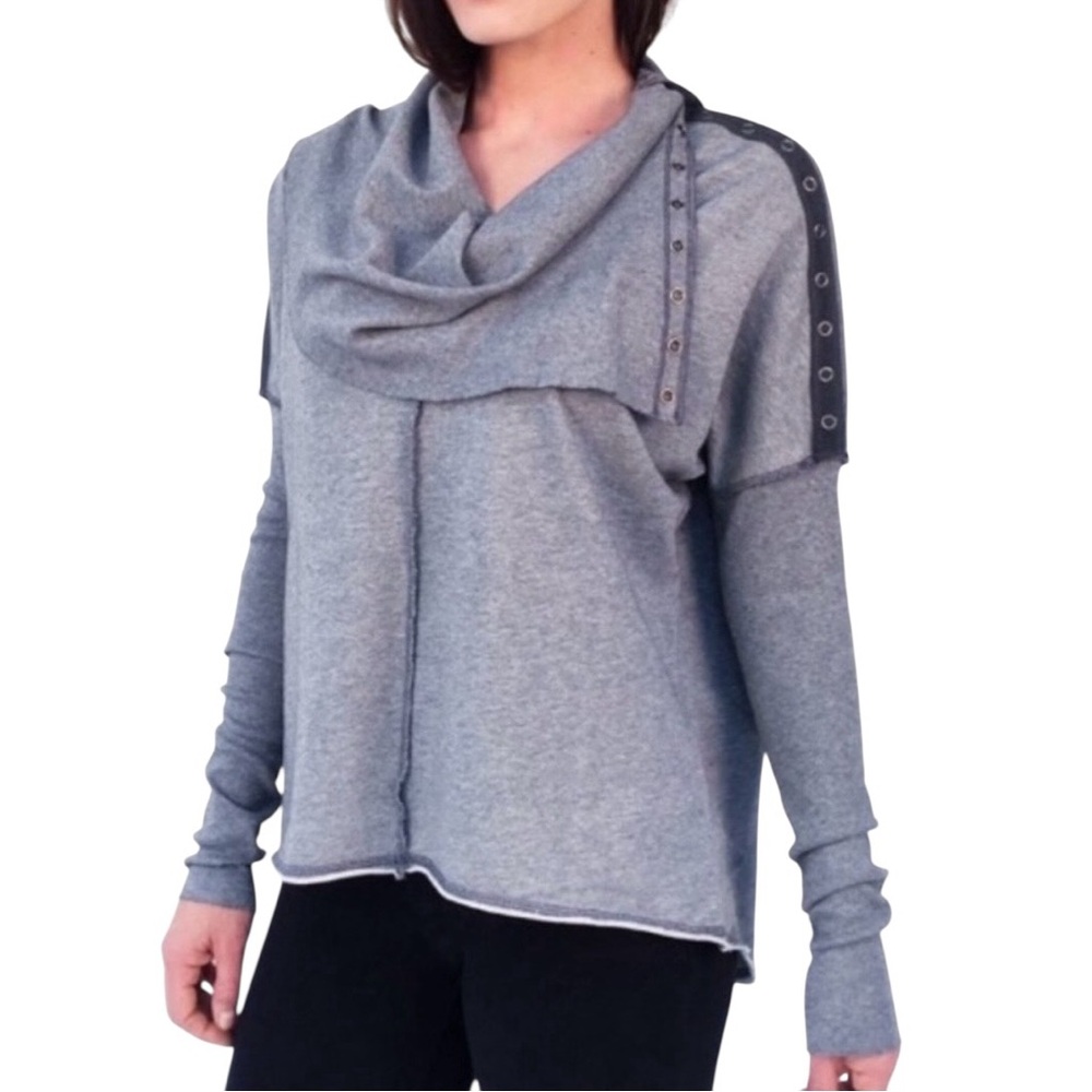 RAW EARTH WILD SKY Essential Junction Gray Sweatshirt Top Size S